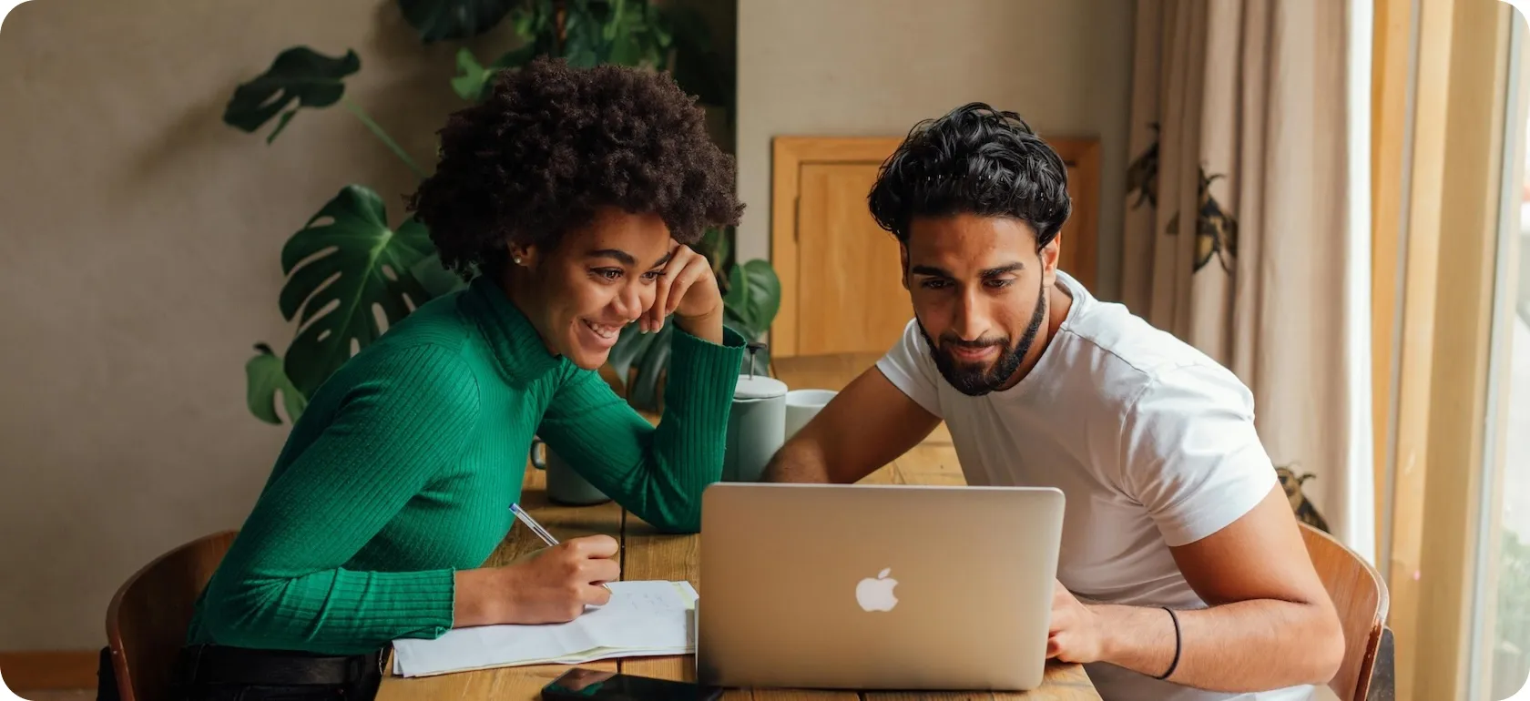 heyFinance dashboard showing shared finances, goals